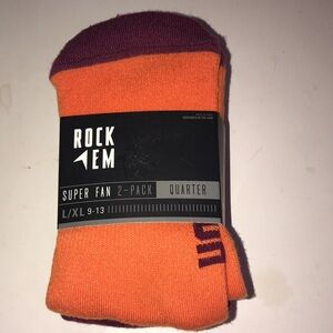 NWT Men’s VT Hokies 2-Pk Quarter Socks